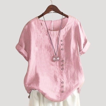 Dorothea | Blusa Donna Fluida Bottonata per l'Estate