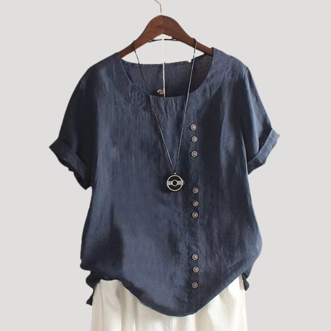 Dorothea | Blusa Donna Fluida Bottonata per l'Estate