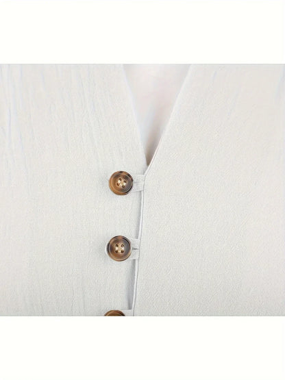 Filippo | Camicia con colletto alla coreana e bottoni da uomo