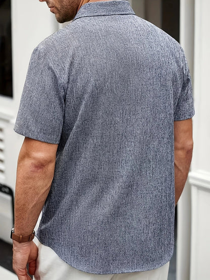 Daniele | Camicia a maniche corte con bottoni a contrasto da uomo