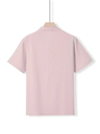 Giorgio | Camicia henley a maniche corte con taschino da uomo