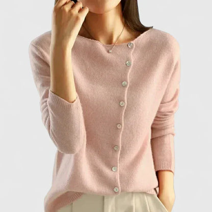 Valerie | Gilet Donna Bottonato Casual Maniche Lunghe