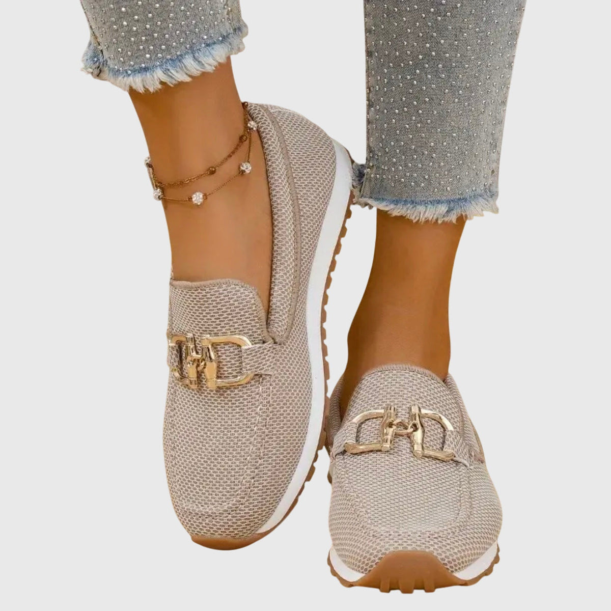 Brooke | Sneaker mocassino con dettaglio dorato per donna