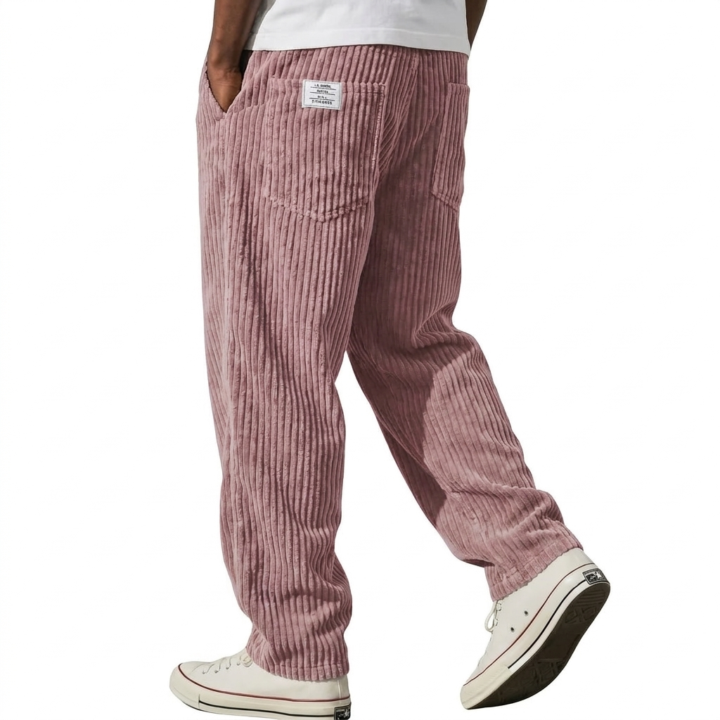 Vasco | Pantaloni in velluto a coste con vita elastica da uomo