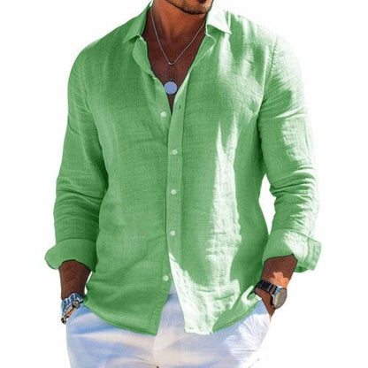 Claudio | Camicia a maniche lunghe con colletto classico e bottoni da uomo