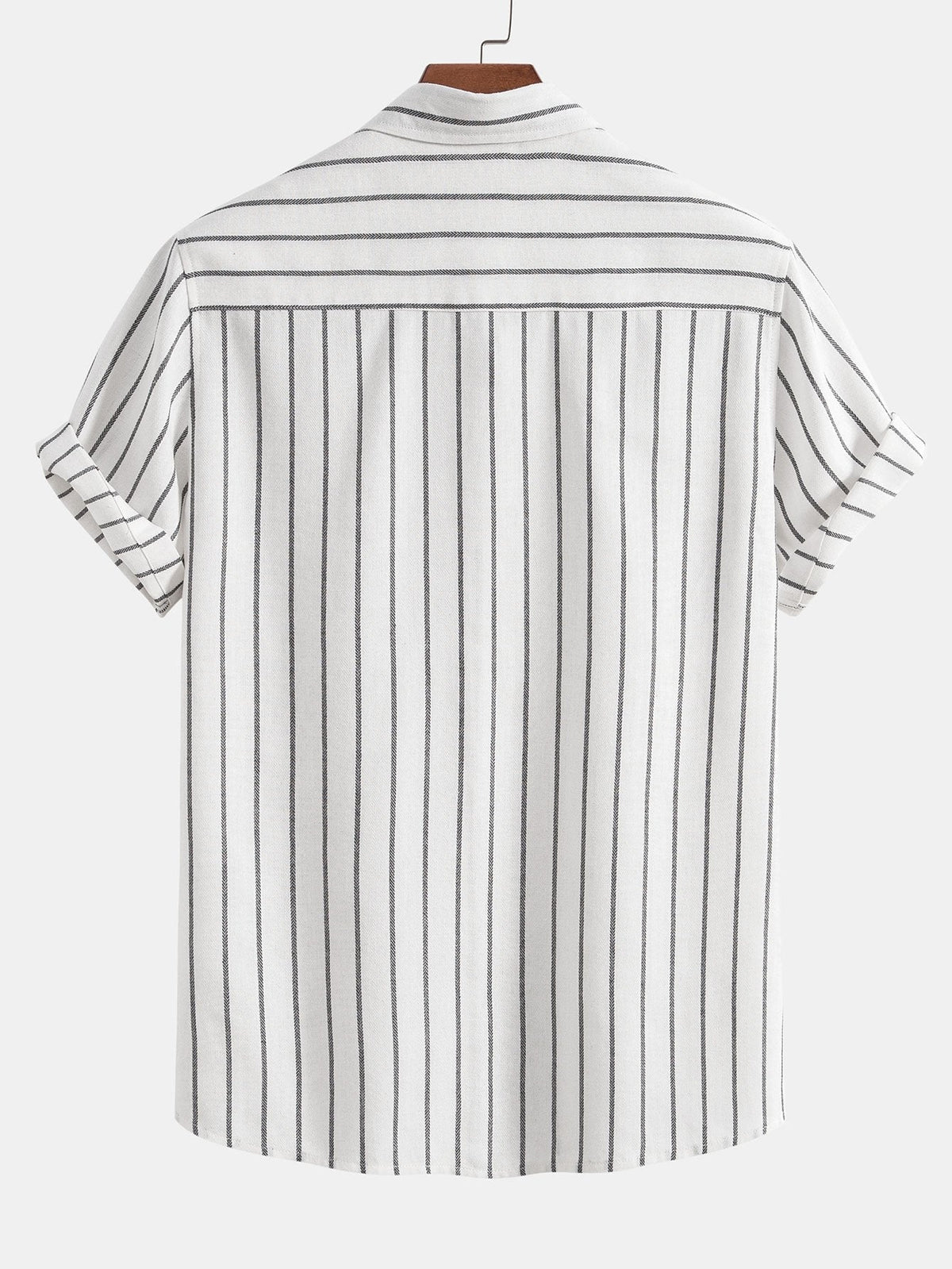 Attilio | Completo camicia a righe e pantaloni a maniche corte da uomo