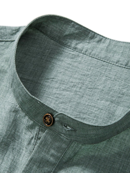 Damiano | Completo camicia a maniche corte e pantaloni con coulisse da uomo