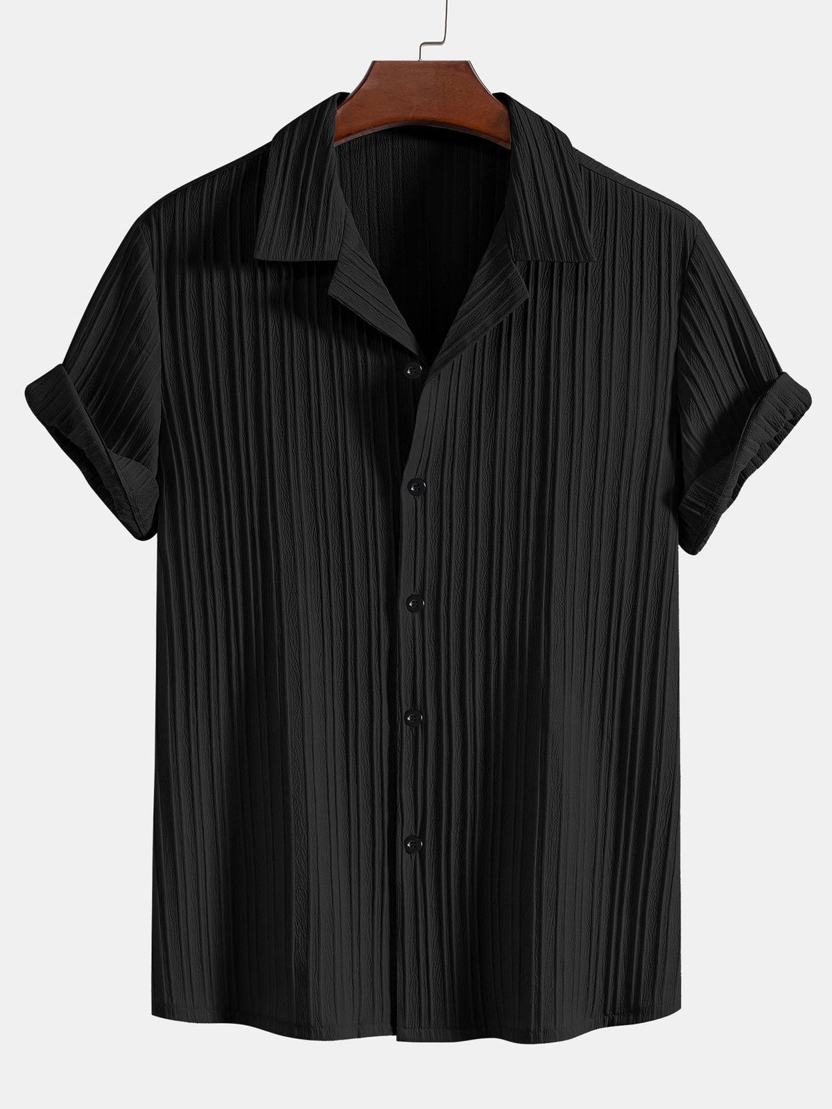 Corrado | Completo camicia a maniche corte e pantaloni a righe da uomo