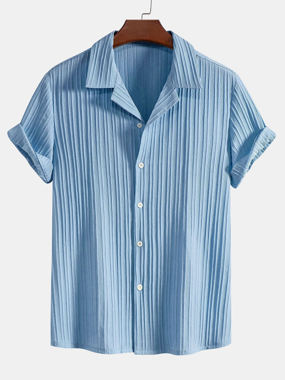 Corrado | Completo camicia a maniche corte e pantaloni a righe da uomo