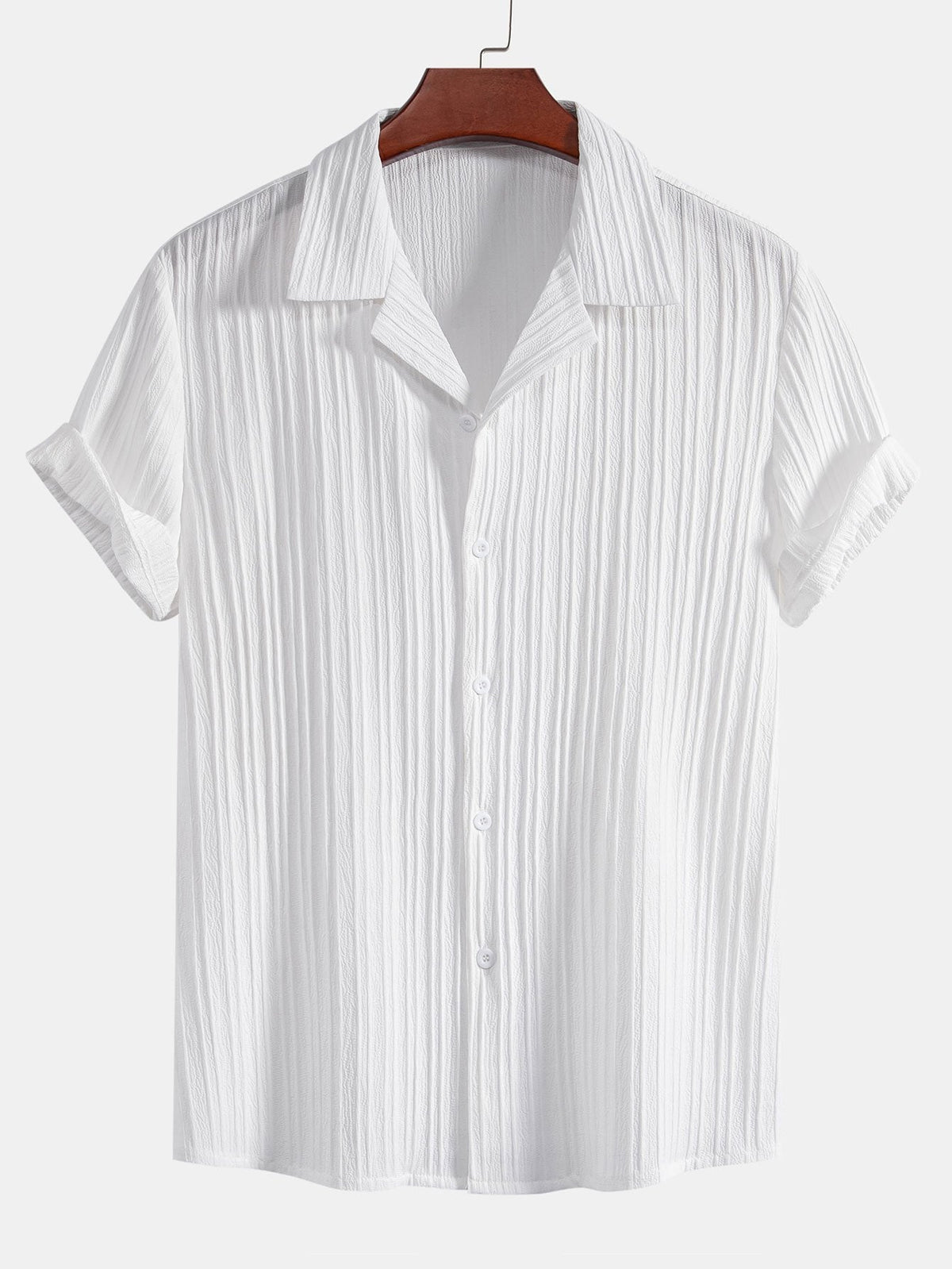 Corrado | Completo camicia a maniche corte e pantaloni a righe da uomo