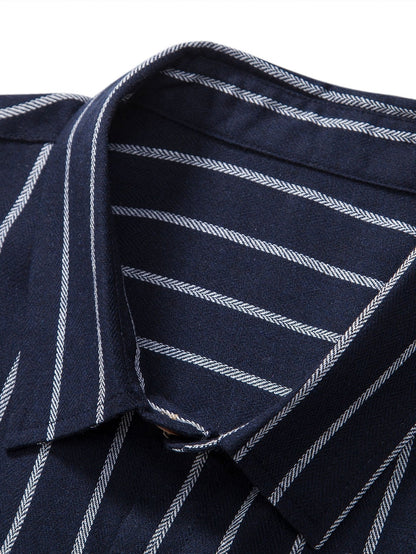 Attilio | Completo camicia a righe e pantaloni a maniche corte da uomo
