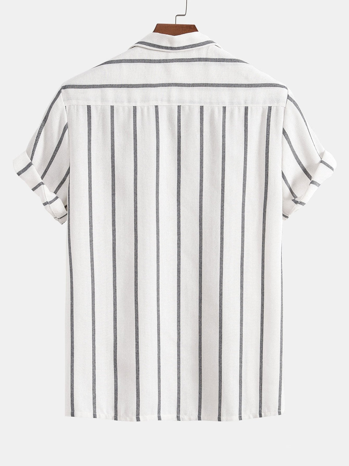 Aurelio | Completo camicia a righe e pantaloni a maniche corte da uomo