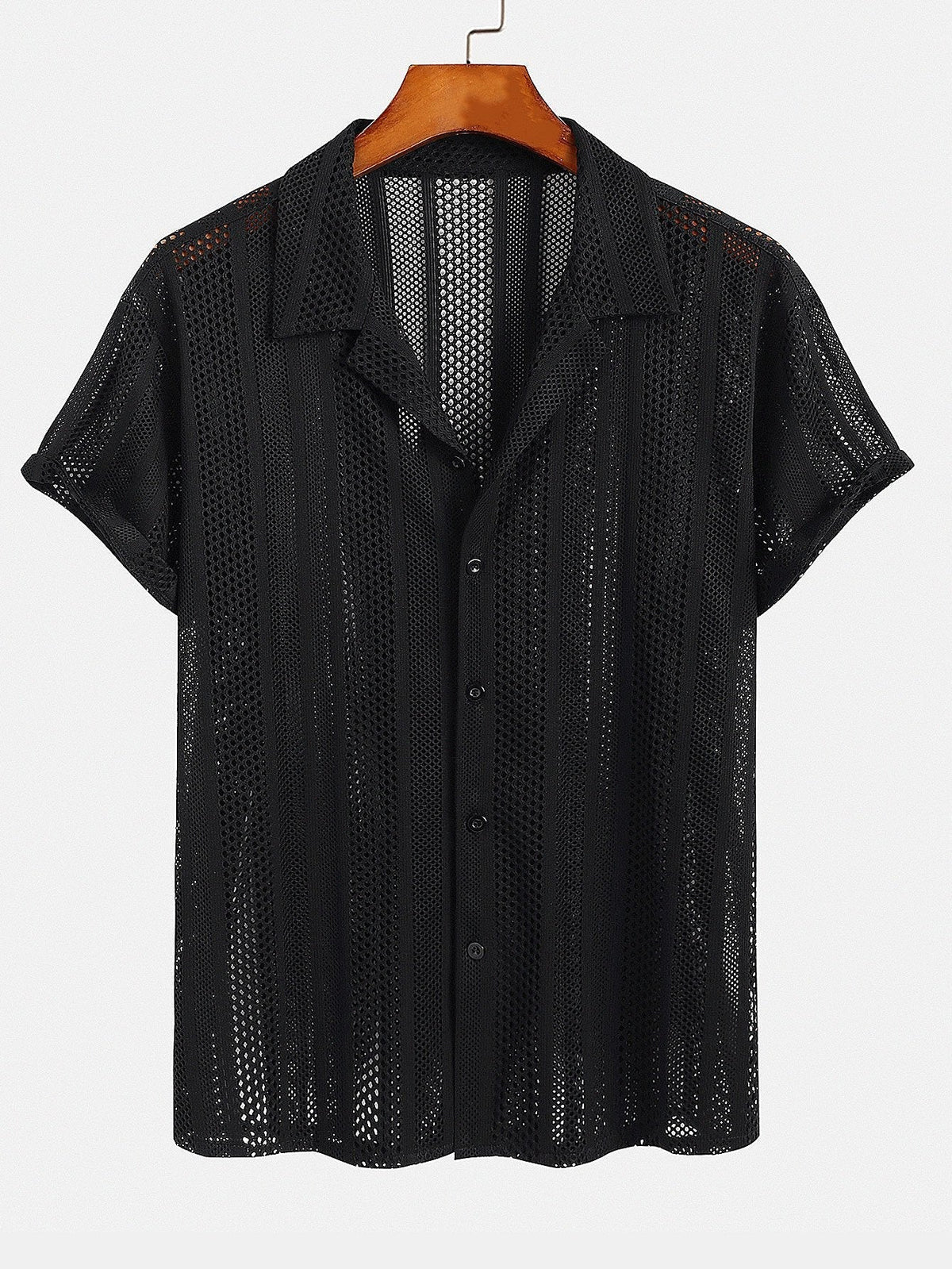 Armando | Completo camicia a rete e pantaloni con coulisse da uomo