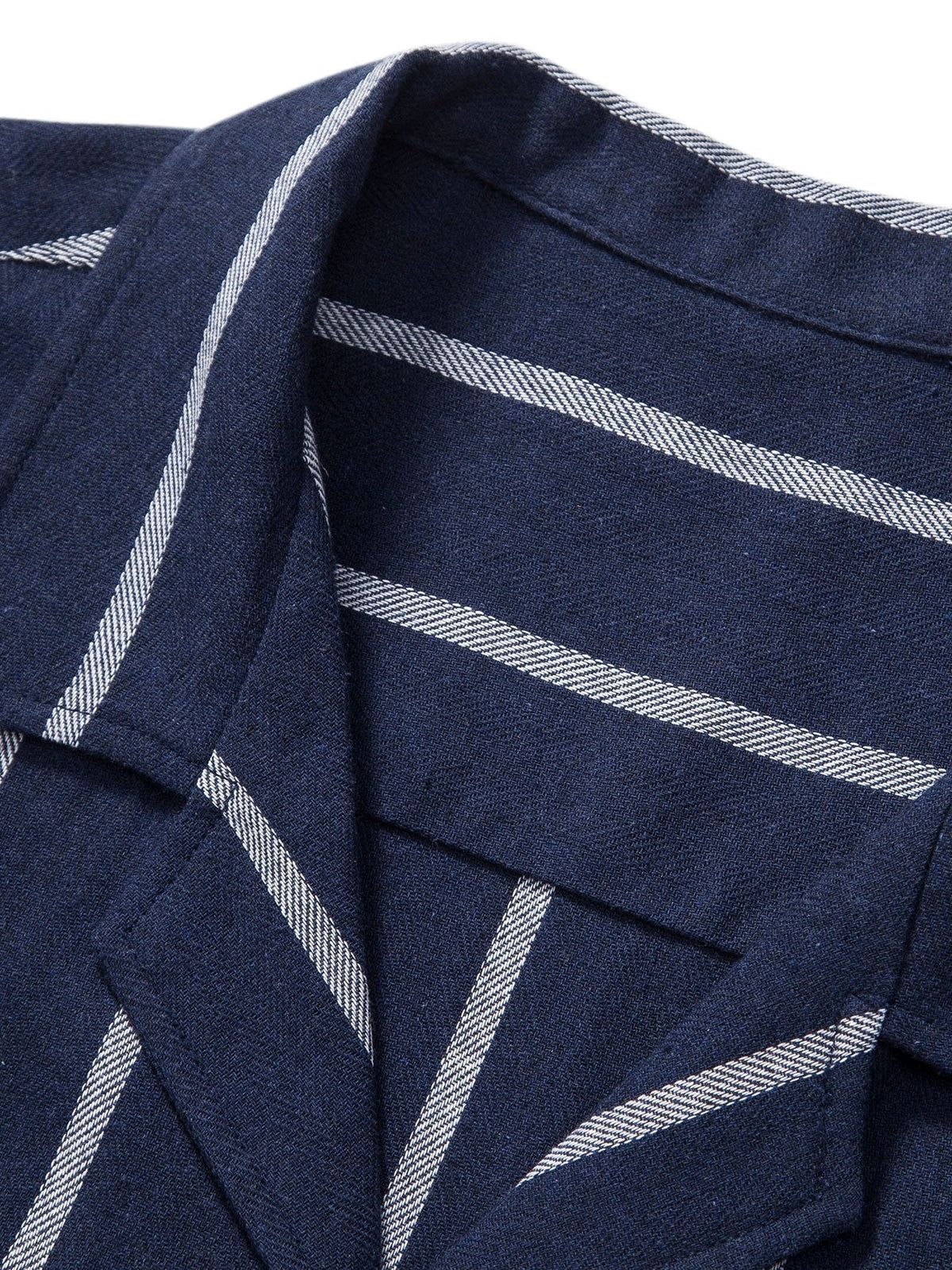 Aurelio | Completo camicia a righe e pantaloni a maniche corte da uomo