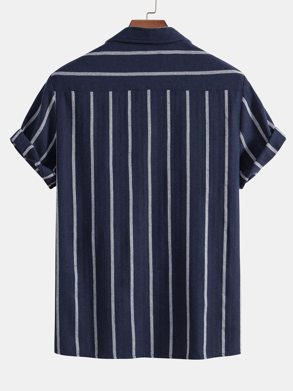 Aurelio | Completo camicia a righe e pantaloni a maniche corte da uomo