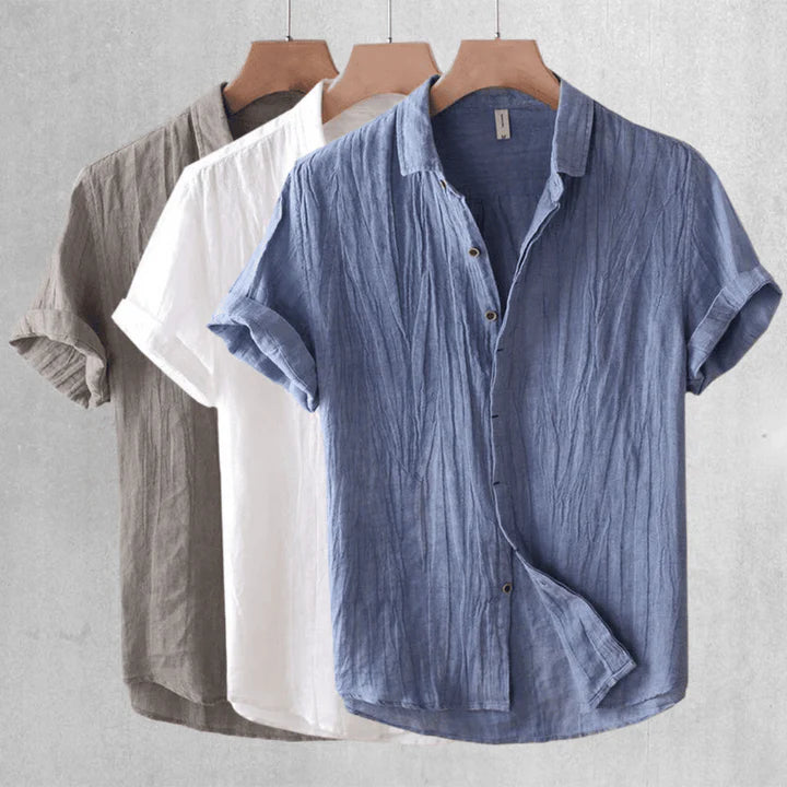 Giulio | Camicia a maniche corte con bottoni da uomo