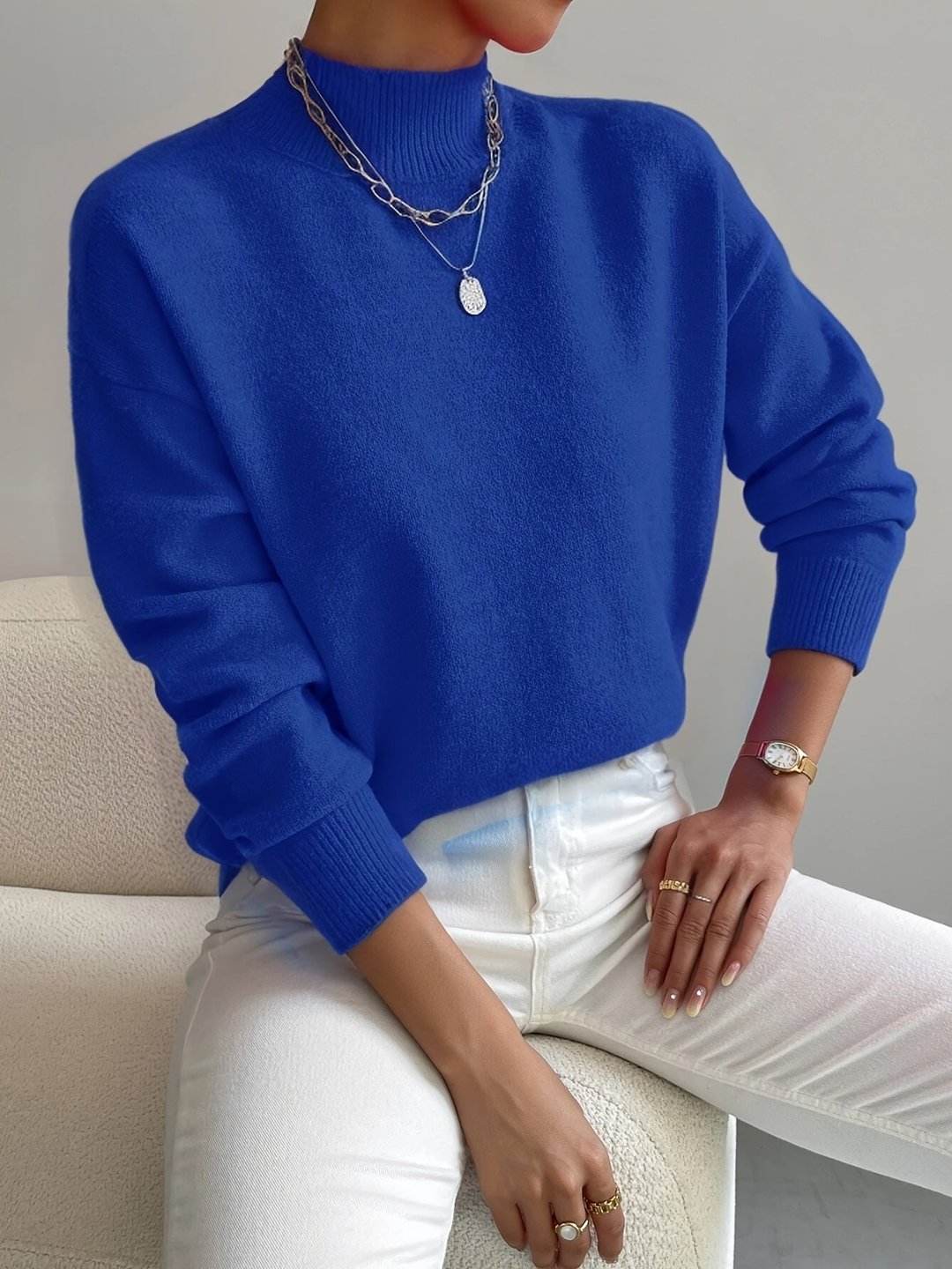 Chiara  | Maglione a Girocollo con Vestibilità Rilassata da Donna