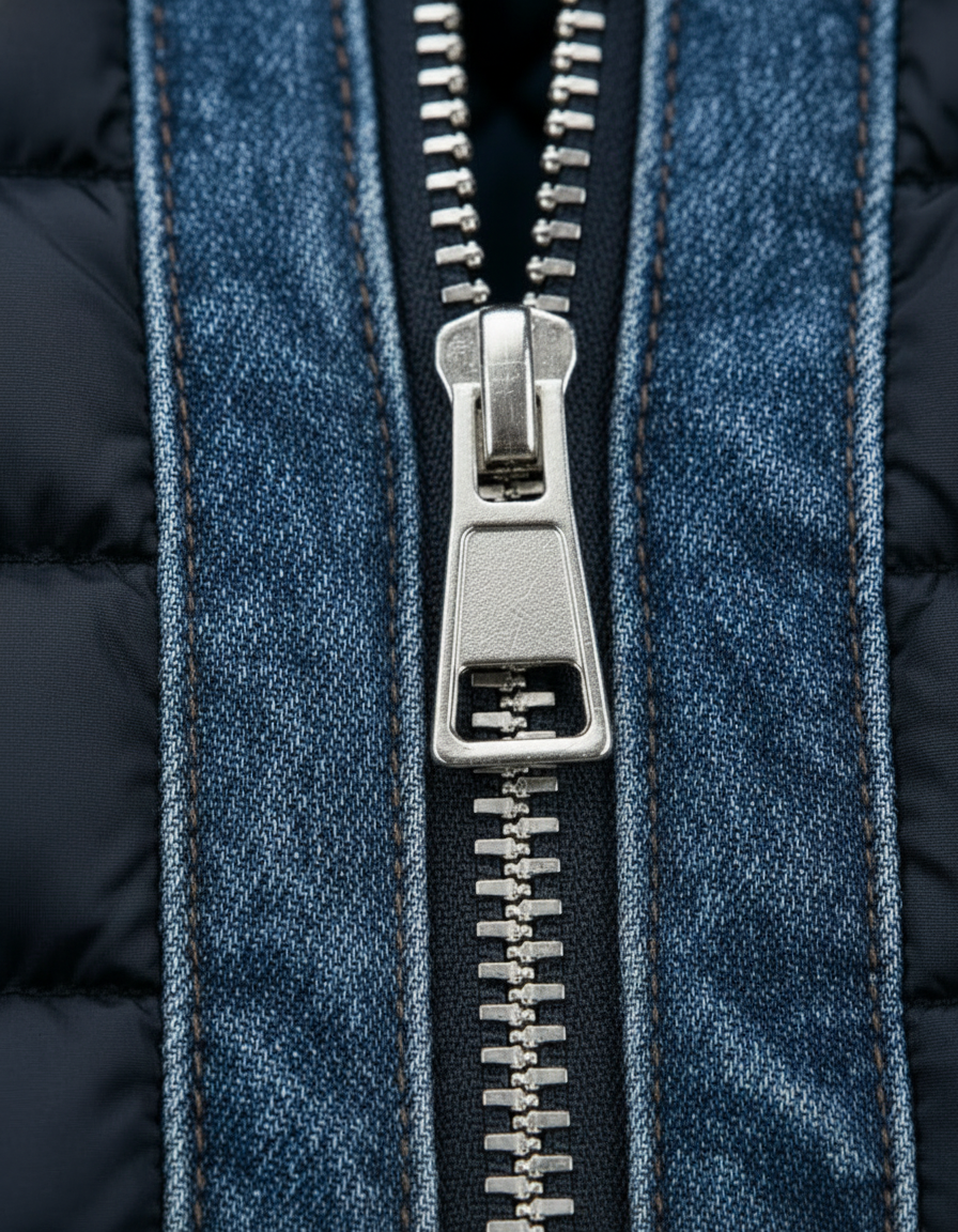 Raimondo | Giubbotto trapuntato con inserti in denim da uomo