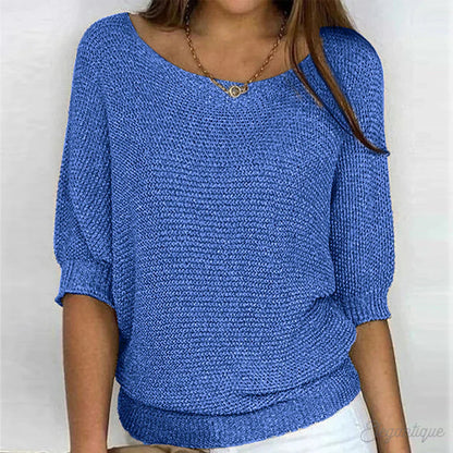 Maelis | Maglione a Trecce Girocollo Maniche Lunghe per Donna