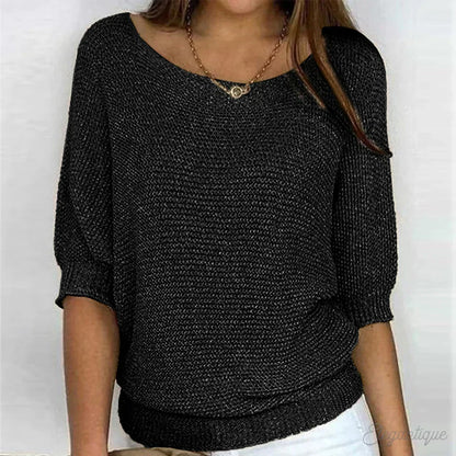 Marcella | Pull Donna in Maglia a Collo Barchetta
