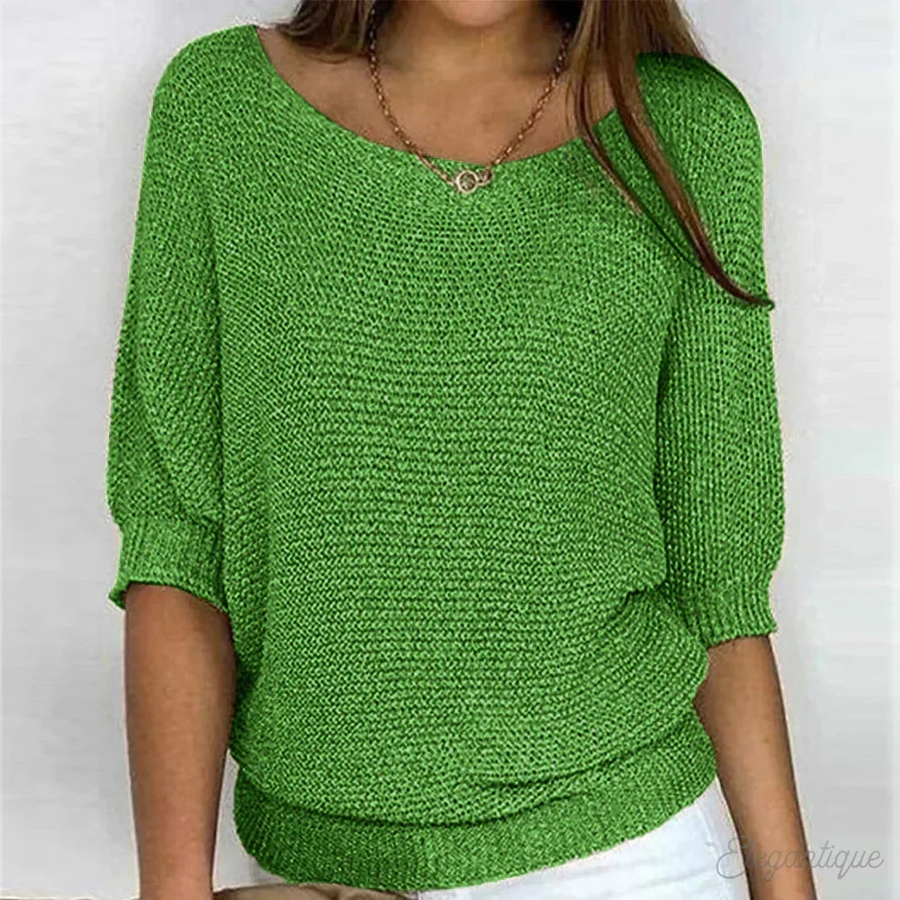 Marcella | Pull Donna in Maglia a Collo Barchetta