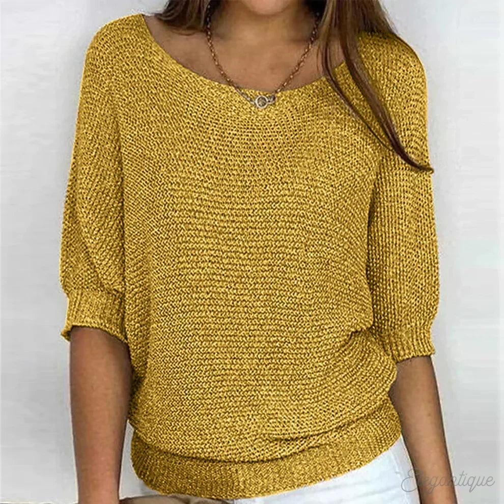 Marcella | Pull Donna in Maglia a Collo Barchetta