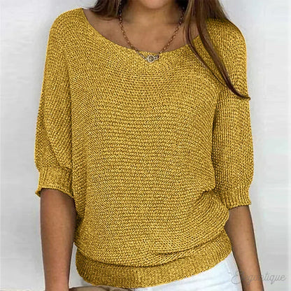 Marcella | Pull Donna in Maglia a Collo Barchetta