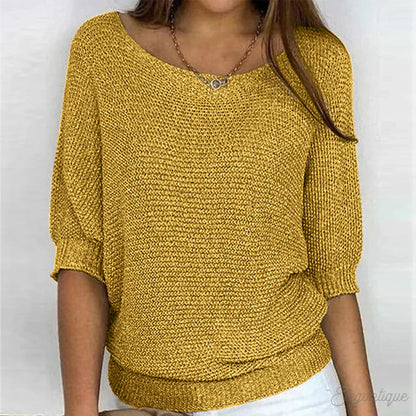 Maelis | Maglione a Trecce Girocollo Maniche Lunghe per Donna