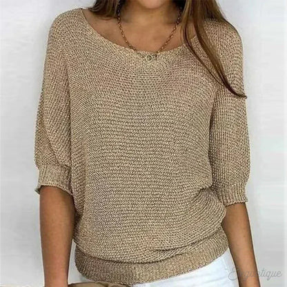 Marcella | Pull Donna in Maglia a Collo Barchetta