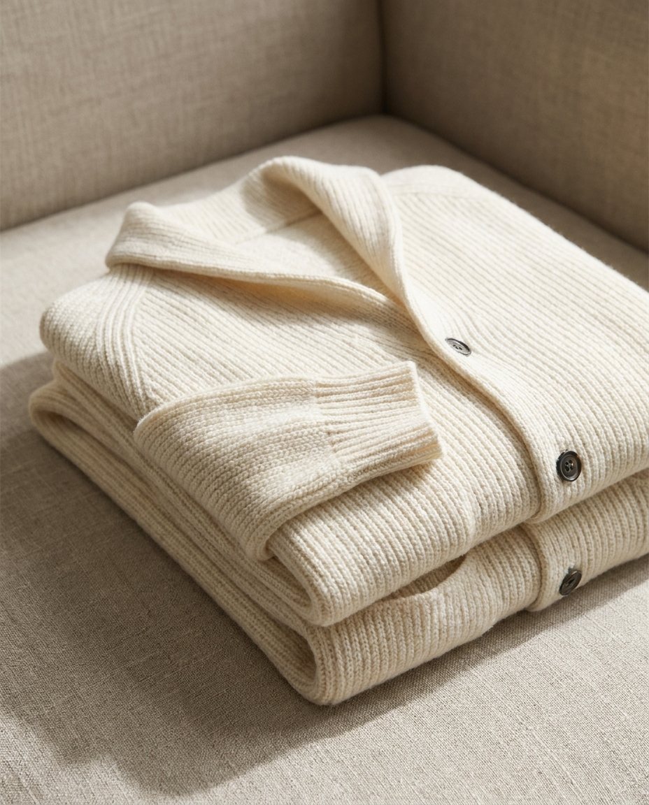 Ettorio | Cardigan con collo a scialle e tasche applicate da uomo